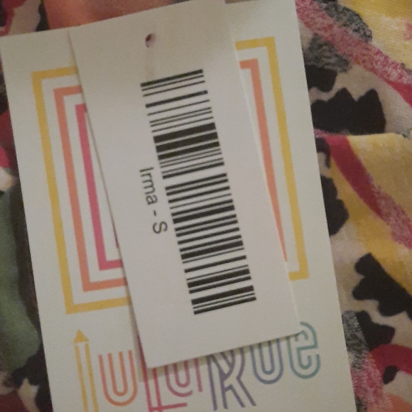 Striped and floral Lularoe Irma - Picture 3 of 3